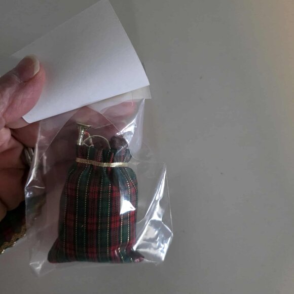 NWT Doll House Miniature Tree Skirt and Santa Bag - Picture 4 of 5